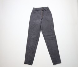 Vtg 90s Streetwear Womens 8 Distressed Button Fly Tapered Leg Denim Jean... - £31.54 GBP