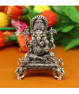 925 sterling silver Ganesha statue sculpture figurine, puja article art227 - $14,504.49 MXN