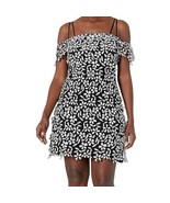French Connection Off Shoulder Black White Floral Lace Fulaga Dress sz 2... - €77,19 EUR