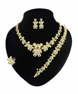 #33 HUGS &amp;KISSES Xo Set Teddy bear 18k Layered real gold filled Ring siz... - $643.13 MXN