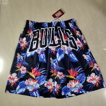 Chicago Bulls Basketball Shorts with Pockets Flower Printed Classic S-3XL - £40.01 GBP