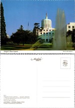 Oregon Salem State Capitol Building Oregon Pioneer Marble Statue VTG Postcard - £7.37 GBP