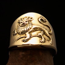 Well made Star Sign Leo Lion Men&#39;s Pinky Zodiac Ring - Mirror polished B... - $24.00+