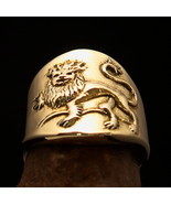 Well made Star Sign Leo Lion Men&#39;s Pinky Zodiac Ring - Mirror polished B... - $24.00+