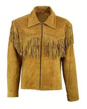 Men&#39;s Exclusive Western Wear Jacket Handmade Fringed Cowboy Suede Leathe... - $68.97+