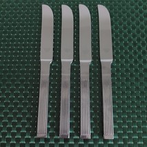 Dansk THEBE Dinner Knives Stainless Flatware Silverware Lot Set of 4 Ribbed - $15.99