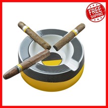 Large Round Cigar Ashtray with Deep Basin - Ideal for Patio &amp; Indoor Rel... - $728.12 MXN