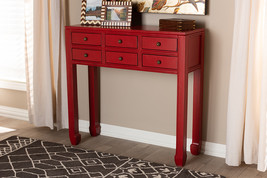 Avril Red Bronze Finished Accents 6-Drawer Console Table - $363.00