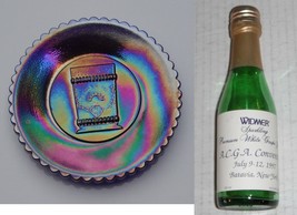 ACGA Carnival glass club miniatures... Plate +  Bottle - £11.84 GBP
