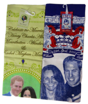 Royal Wedding William &amp; Kate 2011 and Harry &amp; Meghan 2018 Tea Towels New - £16.06 GBP