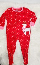 Carters Girls Fleece Footed Coverall, Size 12Months - £7.00 GBP