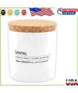 Trendy Industrial Santal Soy Candle - 9 Oz - Clean &amp; Slow Burning Elegance - $55.93 CAD