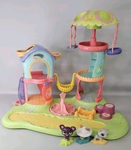  2004 Littlest Pet Shop Whirl Around Playground Park LPS Playset + Figures - £15.58 GBP