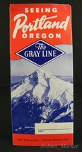 The Gray Line Bus Portland Brochure 1950&#39;s Sightseeing Tours - $4.95