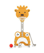 4-in-1 Toddler Height Adjustable Basketball Hoop with Ring Toss for 3+ Kids - $2,199.67 MXN