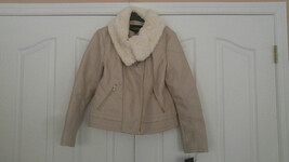 Calvin Klein La Nouvelle Renaissance Faux Leather/Fur Asymmetrical MotoJ... - $54.43