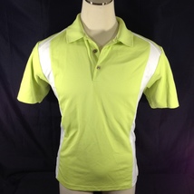 Grand Slam Performance Men&#39;s Golf Polo Shirt  Short Sleeve Lime Green Si... - £7.98 GBP