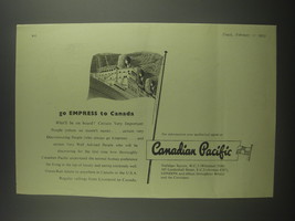 1953 Canadian Pacific Cruises Ad - Go Empress to Canada - £14.78 GBP
