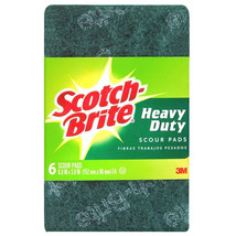 Scotch Brite Heavy-duty Scour Pads 6pk (Green) - £20.35 GBP