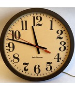 Seth Thomas Face School Industrial Clock 14&quot; Plastic Electric - FOR PARTS - $16.93 CAD