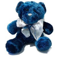 Dan Dee Collectors Choice Teddy Bear Plush Hard to Find Blue Silver Stuffed - £15.88 GBP