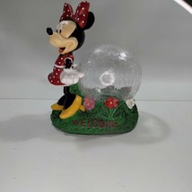 Disney Minnie Mouse Glazed Ball LED Globe Light Timer Garden/Bedroom - £11.67 GBP