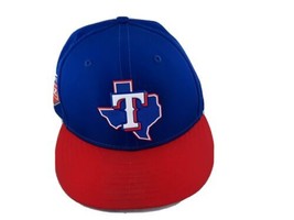 Texas Rangers New Era Hat Size 7 Blue Red 2018 One Size - £20.71 GBP