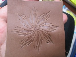 Mandala star flower Vintage design Stamp 64 mm diameter, leather stamps, relief - £15.98 GBP