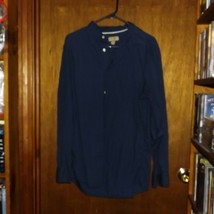 Sonoma Navy Blue Button Up Collared Shirt - Medium - £15.85 GBP
