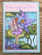Vintage Current Fairy And Purple Flower Greeting Card Fae Fantasy Mystical - £11.76 GBP