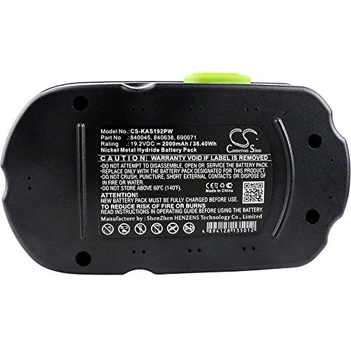 Cameronsino Ni-MH 19.20V 2000mAh / 38.40Wh Battery for Kawasaki 690071 8... - $89.20
