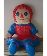 Raggedy Ann Shelf Sitter ~ 7&quot; Tall x 7&quot; Wide ~ Ceramic ~ Red ~ White ~ Blue - €17,04 EUR
