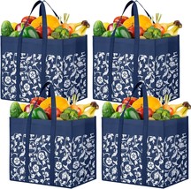 Reusable Grocery Bags Tote Bags Bulk with Reinforced Handles Shopping Bags for G - £19.61 GBP