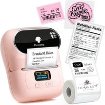 Phomemo Label Printer - M110 Thermal Label Printer, Upgraded, Baby Pink - £49.20 GBP