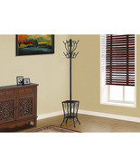 71 in. Black Metal with An Umbrella Holder Coat Rack - $269.53 CAD