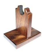 Walnut Wood Gun Rack Revolver Handgun Pistol Stand Display - Plain Base - $465.43 MXN