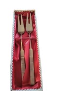 Vintage HEROSIL Germany Stainless Forks 2 Prongs Servingware - $218.95 MXN