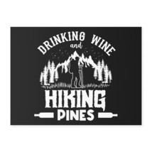 Personalized Yard Sign for Hiking Enthusiasts, &quot;Drinking Wine Hiking Dines&quot; Doub - £36.25 GBP