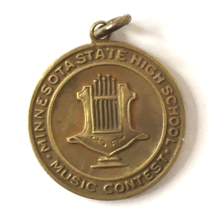 1930 Minnesota State High School Music Contest Medal Gold Filled French ... - $69.99