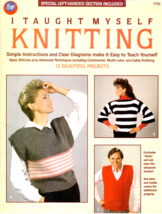 I Taught Myself Knitting #7701 12 Projects 1988 Boye Needle Co PLUS Bonus Book - $6.50