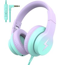 Kids Headphones, Wired Headphones For Kids Over Ear With Microphone, 85/94Db Vol - £30.36 GBP