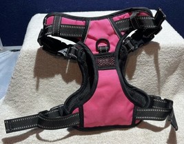 PoyPet 3M Reflective -Easy Control- No Pull Dog Harness Medium Pink - £7.13 GBP