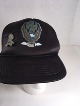 1997 Daytona Bike Week Eagle Logo Black Pegasus Hat Pin Snapback Trucker Hat - £14.97 GBP
