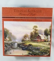 Thomas Kinkade Sunset at Riverbend Farm Jigsaw Puzzle 1000 Piece Ceaco - $11.28