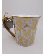 10 Strawberry Street Mug Cup Gold Letter &quot; M &quot; 18 oz Mug Cup - €12,61 EUR