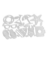 10 Different Summer Ornaments metal die cut| Metal cutting die| Scrapboo... - $129.74 MXN