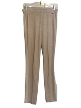 St. John Knit Elastic Waist Gold Label Pants in Beige with Racing Strip Size P - £39.43 GBP