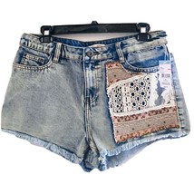 New Bongo Size 7 Denim Shorts Patch Pocket Mini Shorts Medium Blue Wash - £8.00 GBP