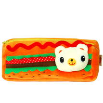 [Hamburger] Embroidered Applique Pencil Pouch Bag / Pencil Holder / Carrying ... - £14.99 GBP