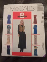 McCalls 9105 Sewing Pattern Misses Dress Plus Size 12 14 16 Uncut 1997 - £6.72 GBP